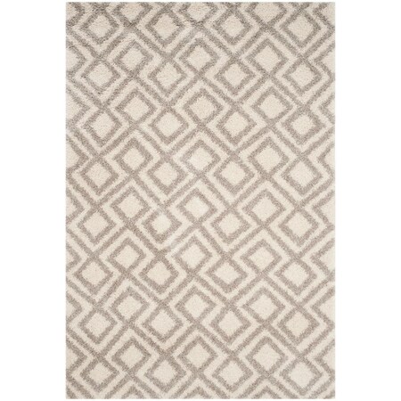 Safavieh Arizona Shag Medium Rectangle Rug; Ivory & Beige - 4 x 6 ft. ASG740A-4